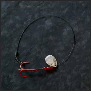 Ice Fishing Leaders - Single Treble Hook - Stainless Steel Wire